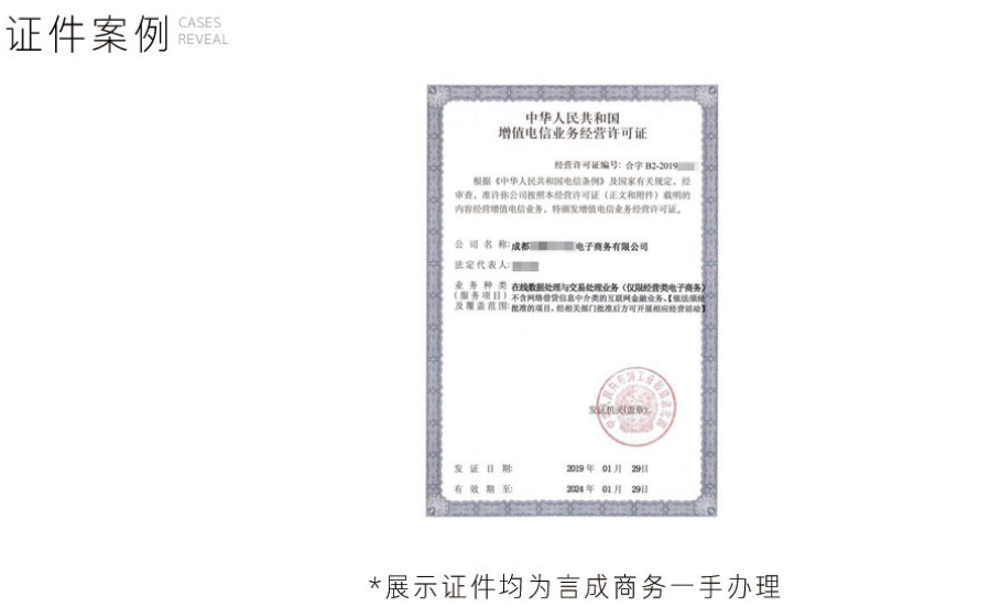 言成商务EDI许可证代办案例