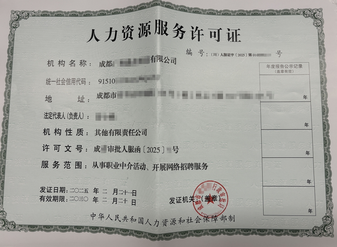 人力资源许可证